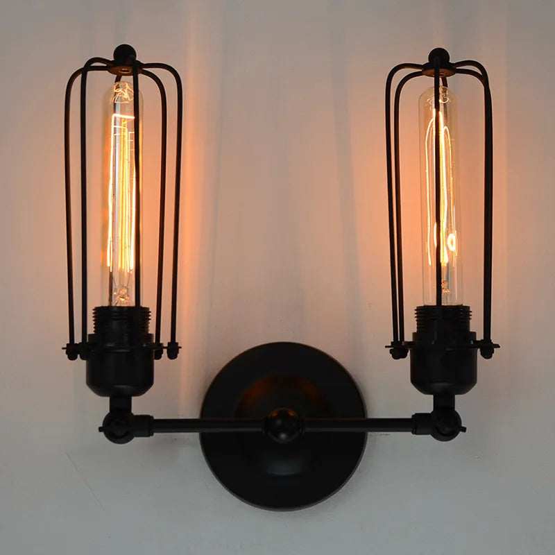 Double-head Steampunk Wall Black Lamp Stylish