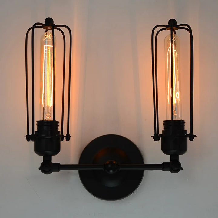 Double-head Steampunk Wall Black Lamp Stylish