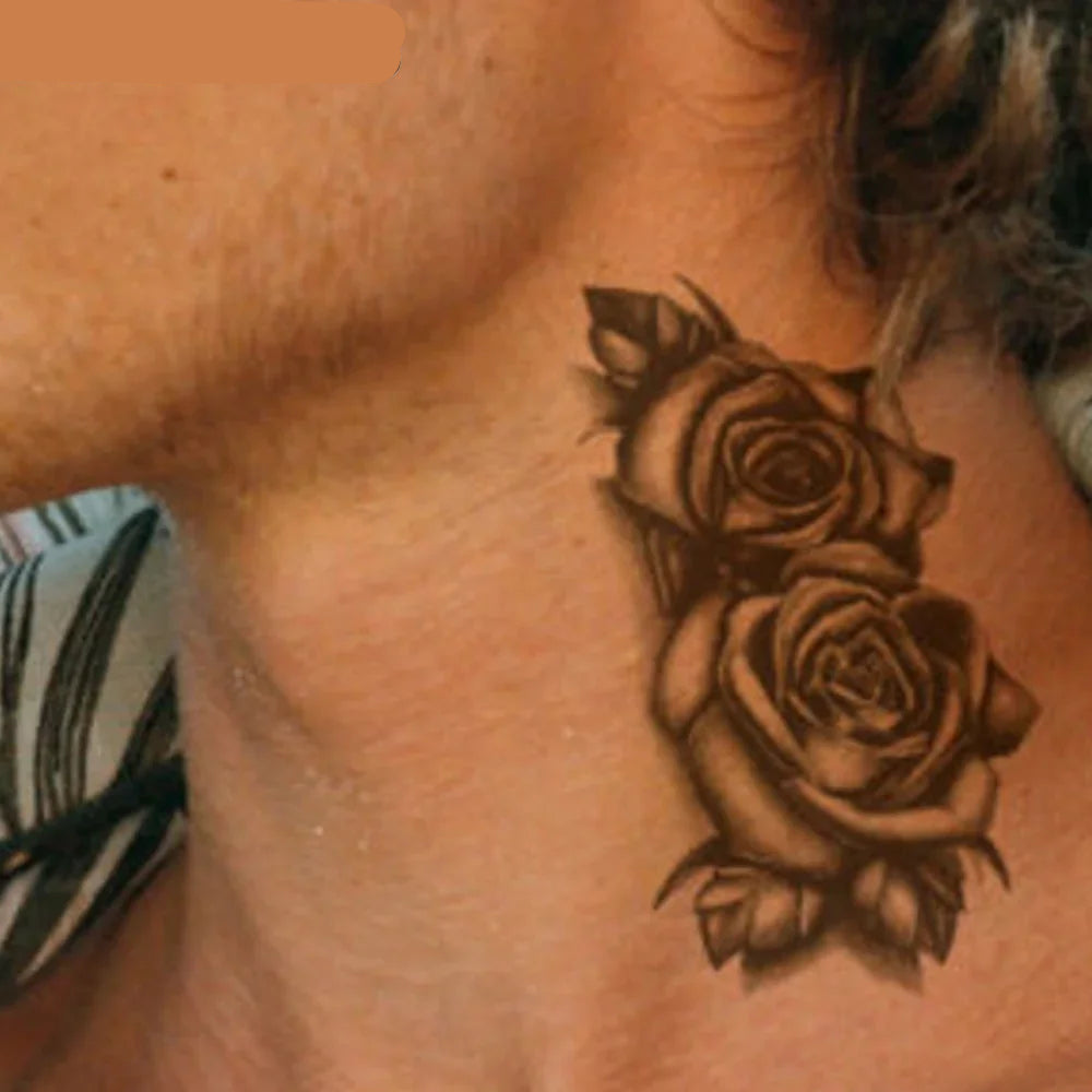 Double Roses Steampunk Tattoo