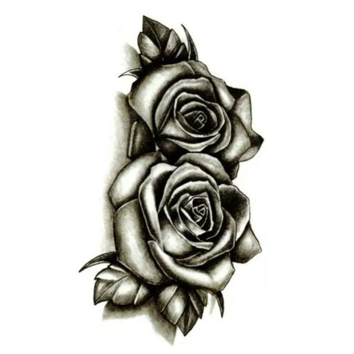 Double Roses Steampunk Tattoo chic