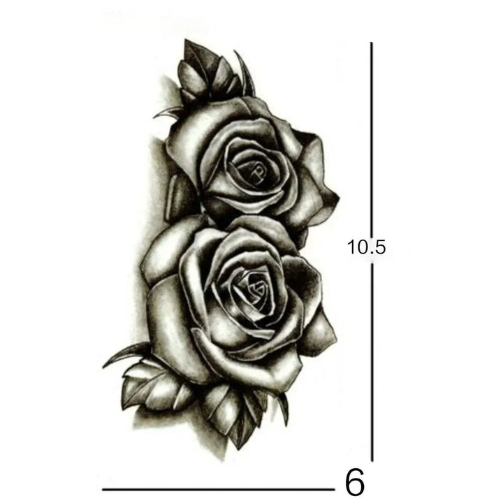 Double Roses Steampunk Tattoo stylish