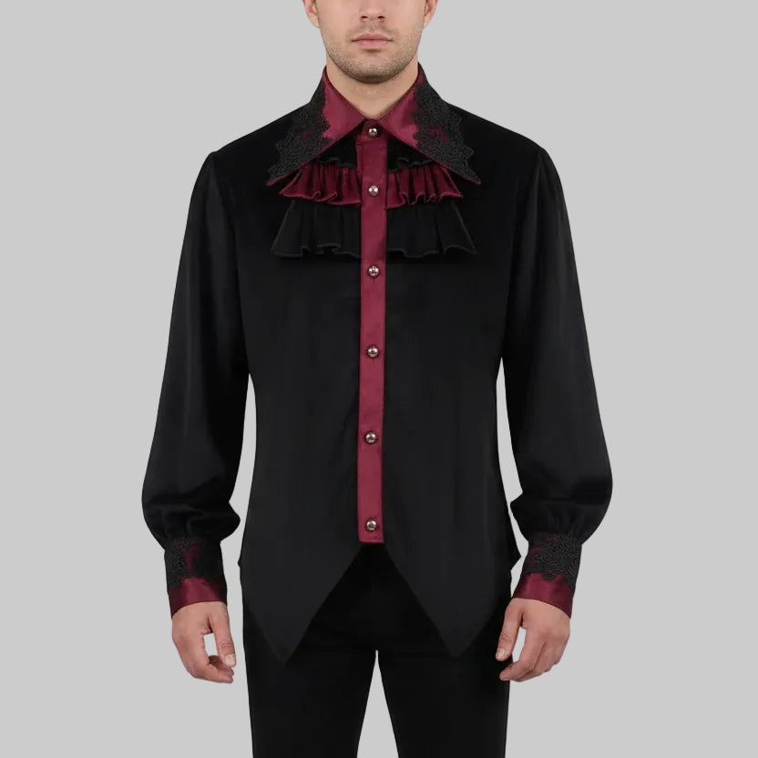 Elegant Black Steampunk Shirt