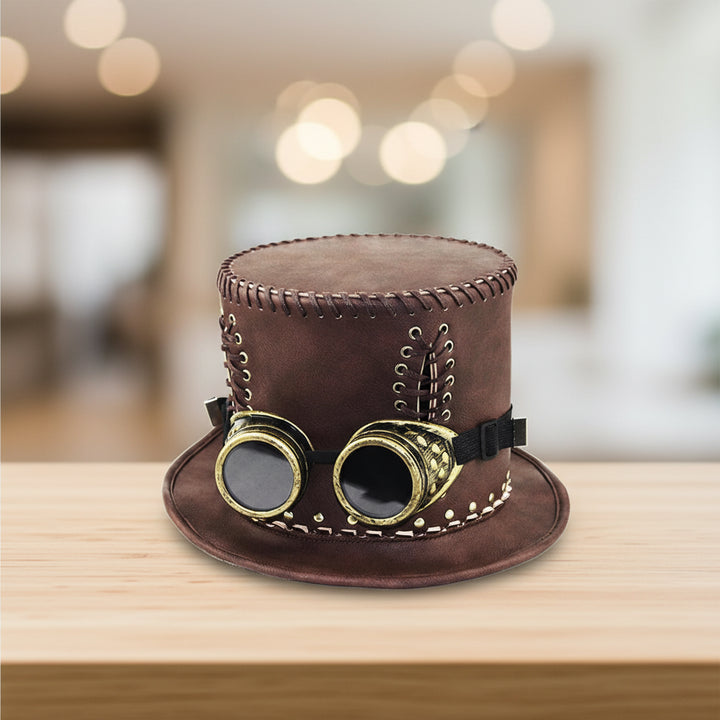 Elegant Brown Retro Steampunk Hat