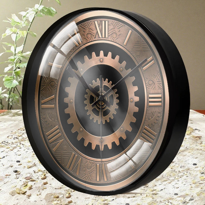Elegant Brown Steampunk Clock vintage