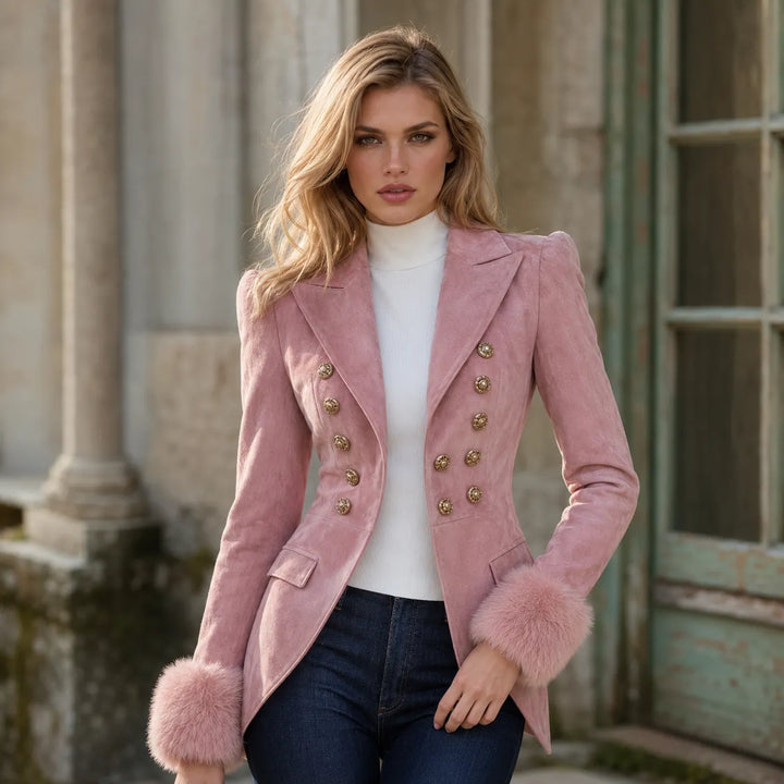 Elegant Pink Steampunk Blazer Jacket