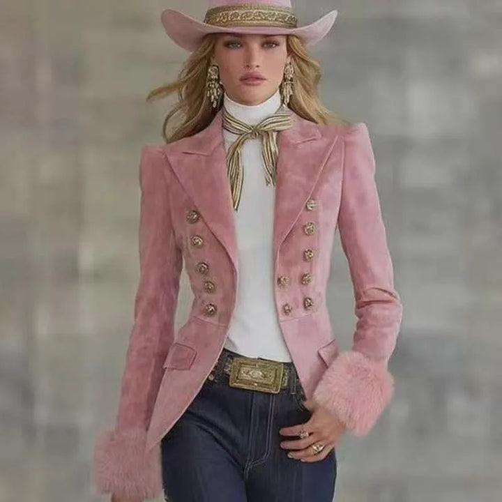 Elegant Pink Steampunk Blazer Jacket