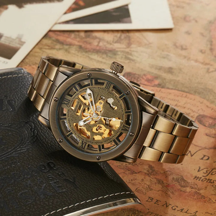 Elegant Steampunk Bronze Wristwatch refined