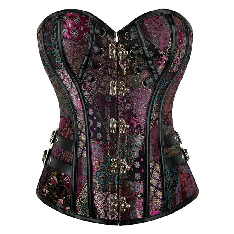 Elegant Steampunk Corset Purple