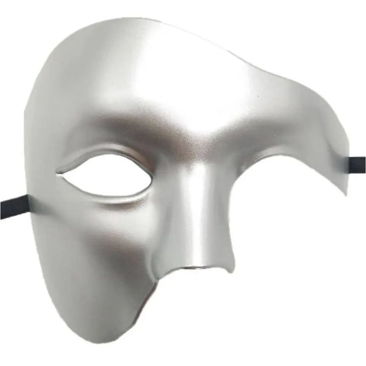 Elegant Steampunk Half Mask Silver