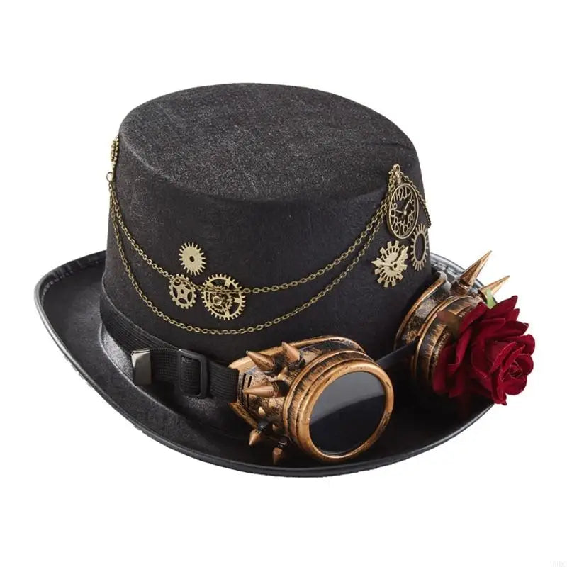 Elegant Steampunk Hat With Goggles