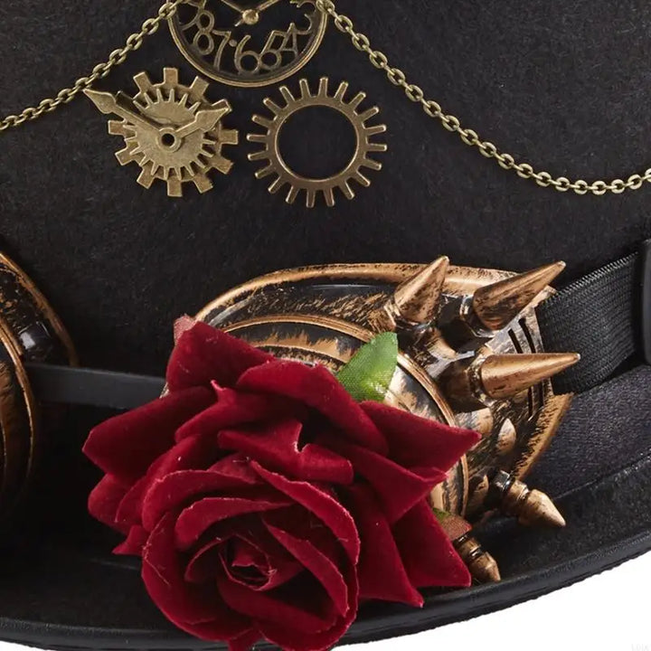Elegant Steampunk Hat With Goggles – Victorian inspired