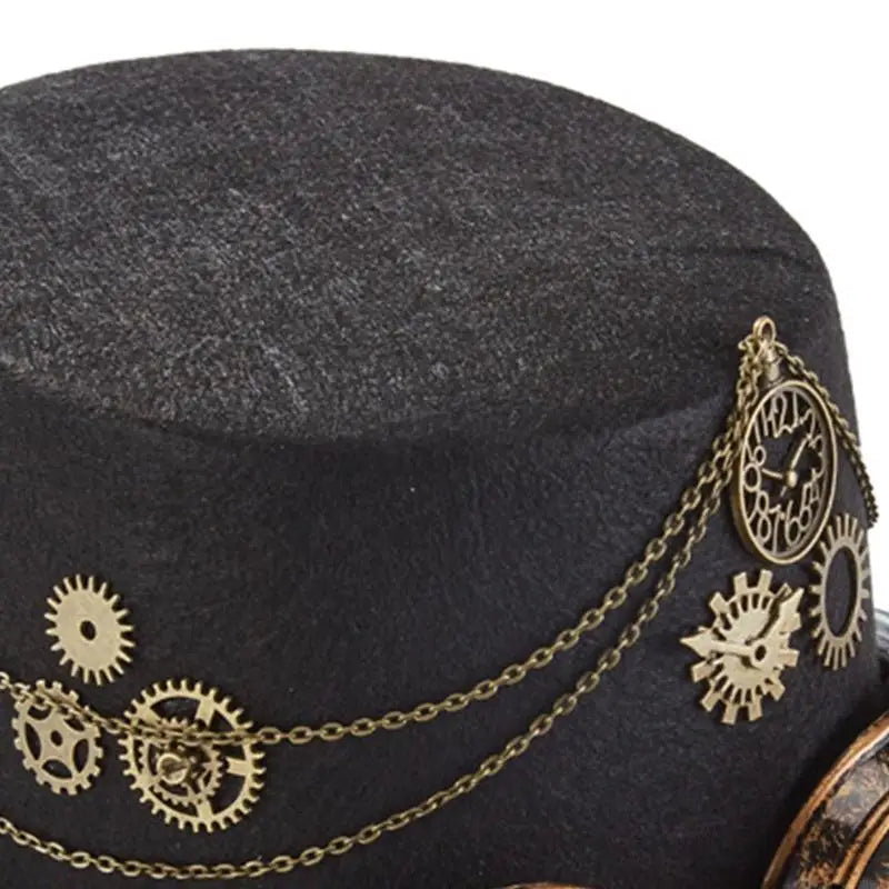 Elegant Steampunk Hat With Goggles – vintage style