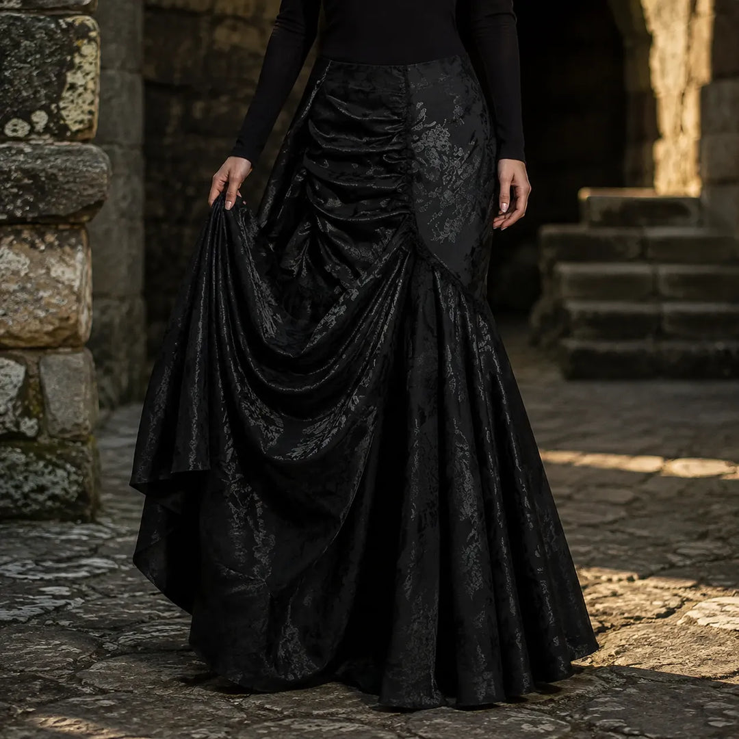 Elegant Steampunk Maxi Skirt