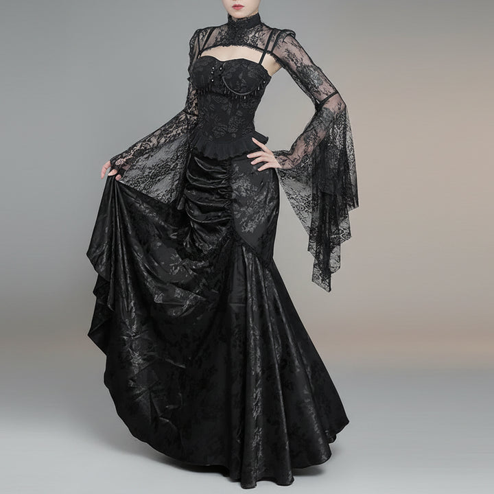 Elegant Steampunk Maxi Skirt
