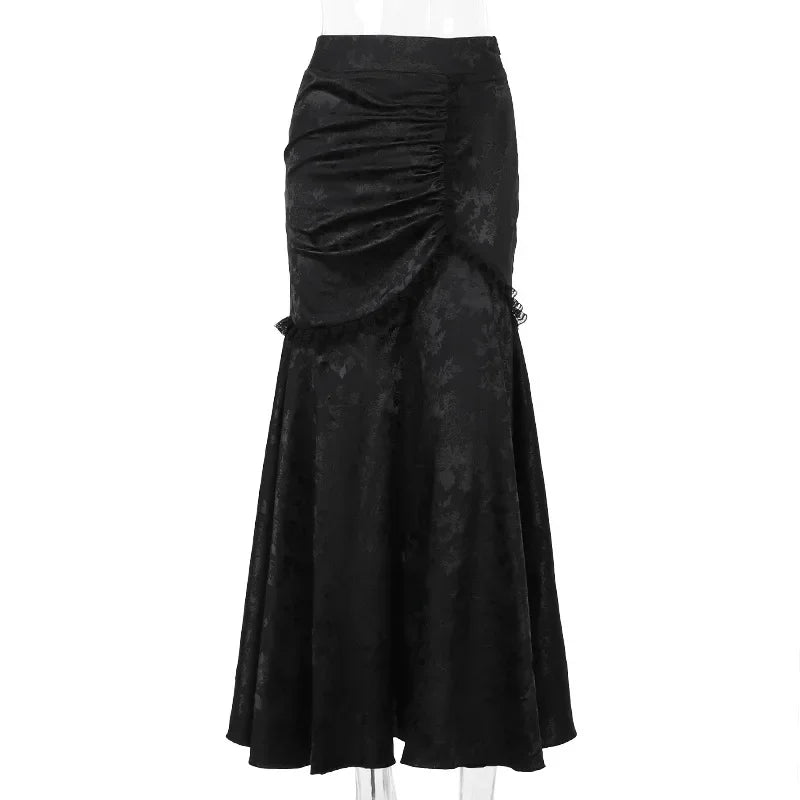 Elegant Steampunk Maxi Skirt dramatic