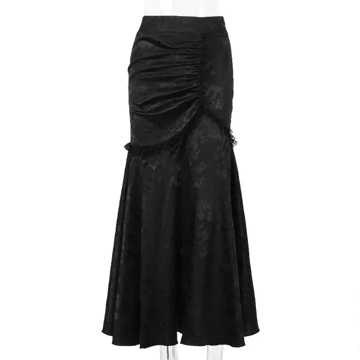 Elegant Steampunk Maxi Skirt dramatic