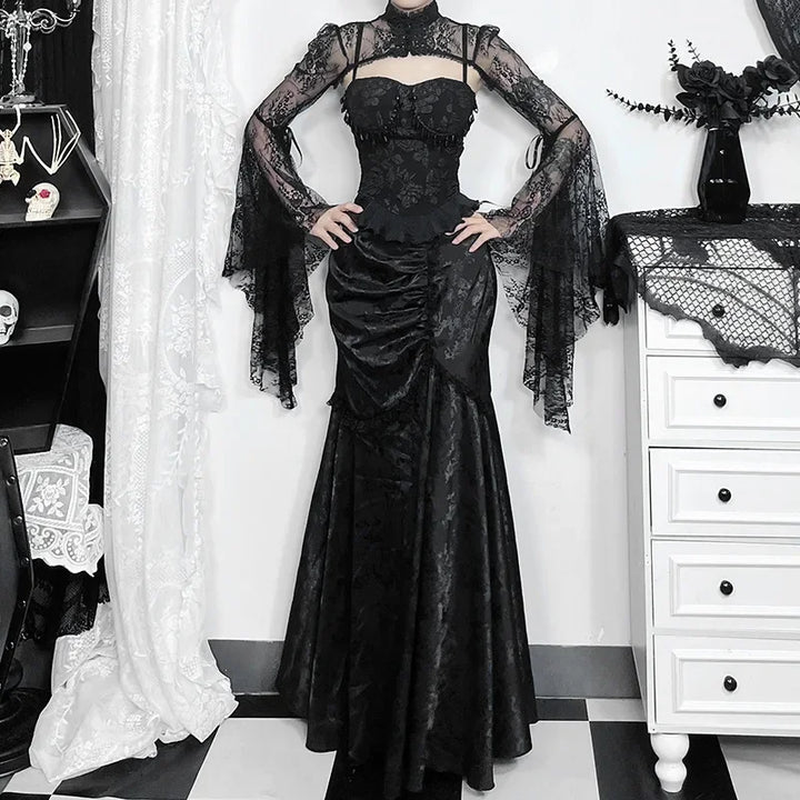 Elegant Steampunk Maxi Skirt stylish