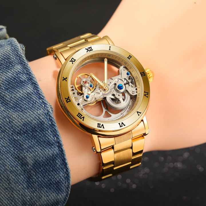 Elegant Steampunk Metal Wristwatch luxurious