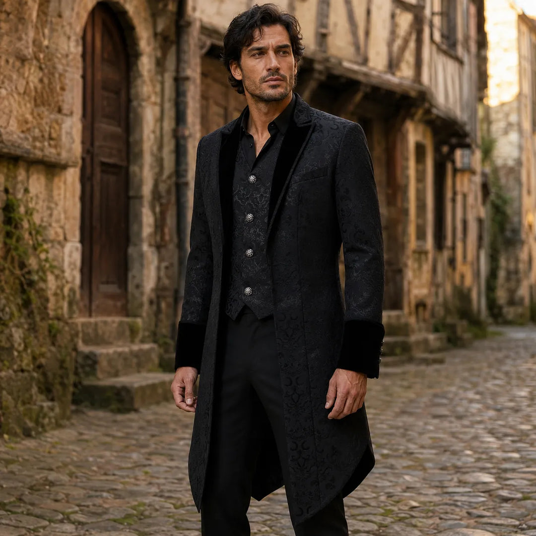 Elegant Victorian Men's Steampunk Coat