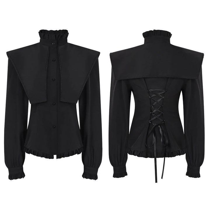 Elegant Victorian Steampunk Shirt Black