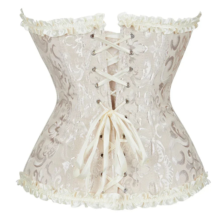 Elegante Beige Steampunk Corset Girly