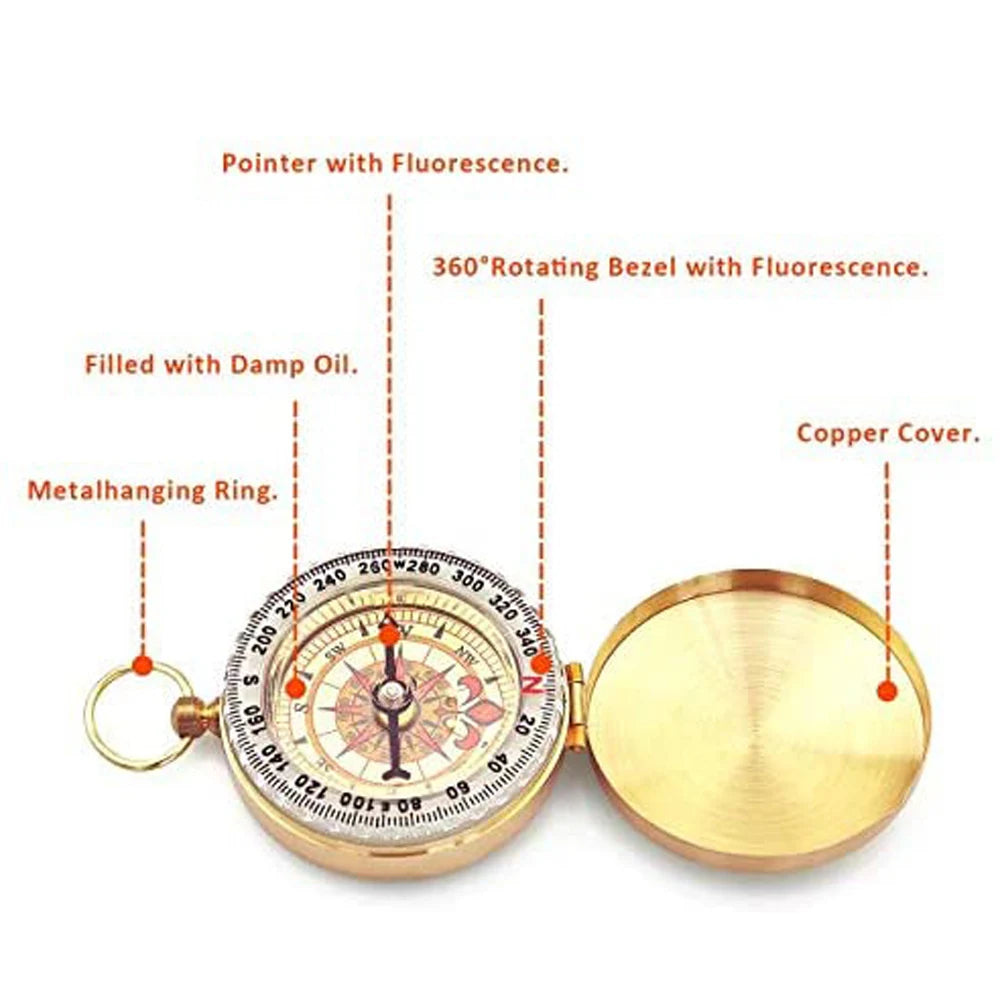 Fluorescent Steampunk Compass Composition