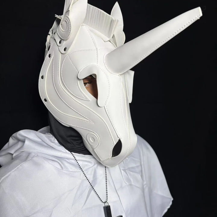Full-Face Steampunk Unicorn Mask chic