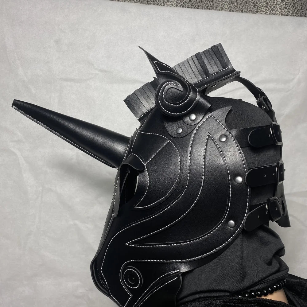 Full-Face Steampunk Unicorn Mask unique