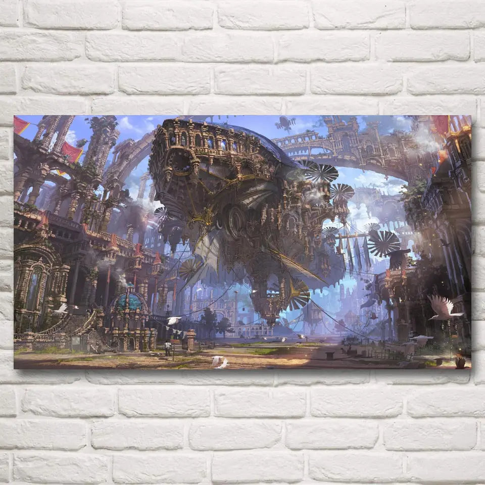 Futuristic Steampunk Poster Wall Art