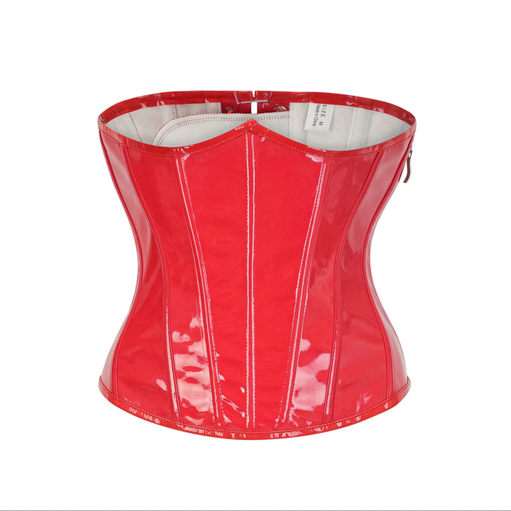 Glossy Gothic Steampunk Corset Red