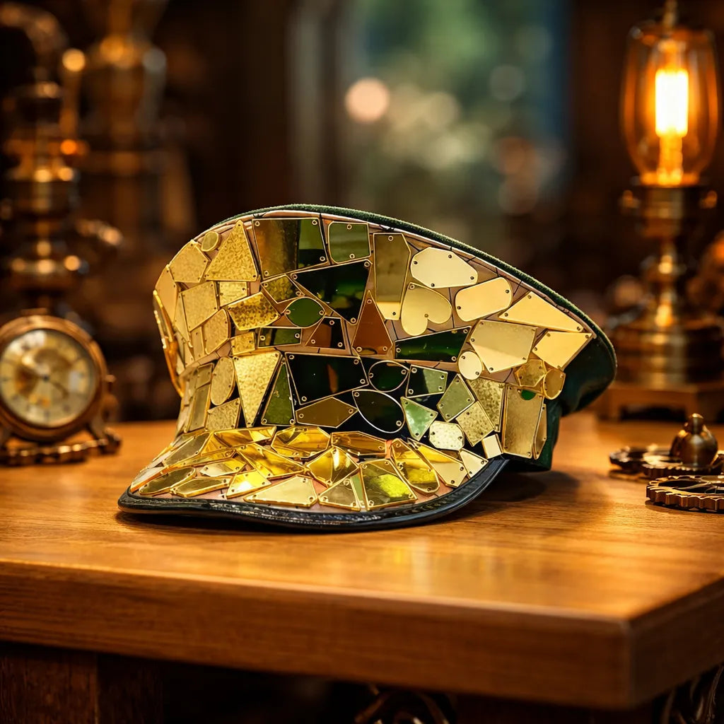 Gold-mirrored Steampunk Hat