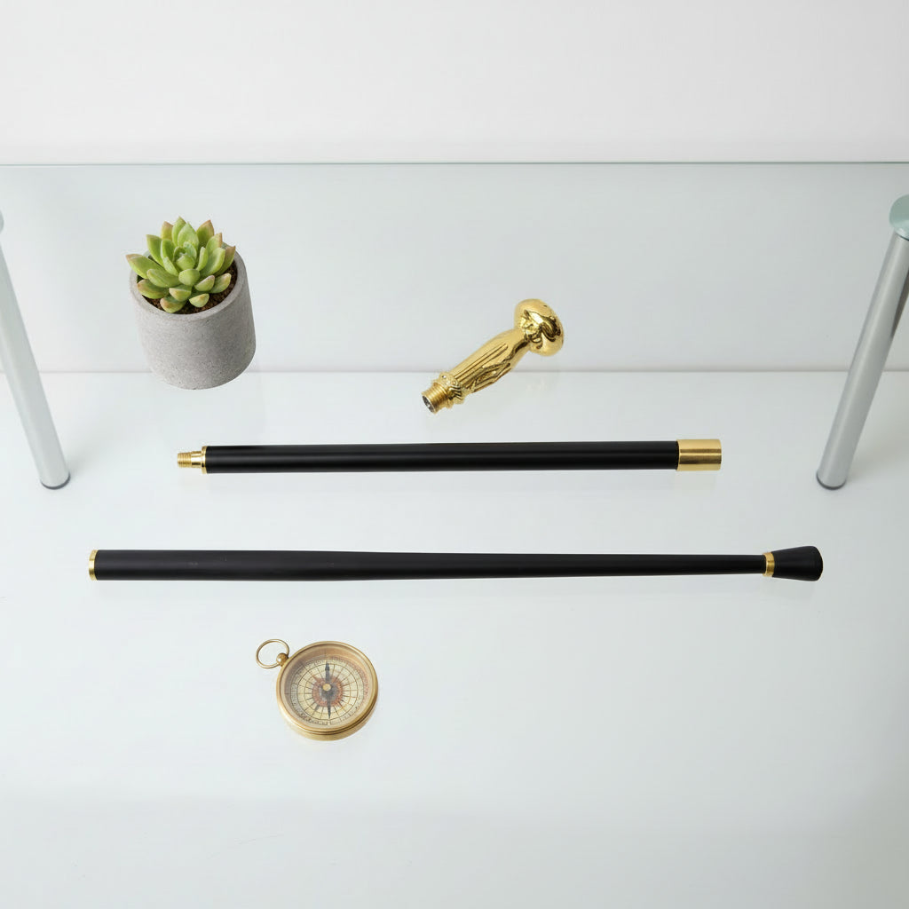 Gold Steampunk Cane Design