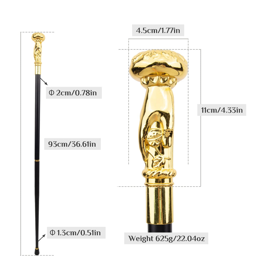 Gold Steampunk Cane Design durable