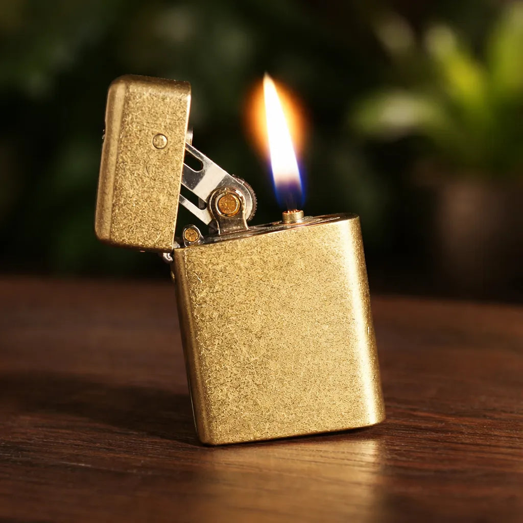Gold Steampunk Lighter Design