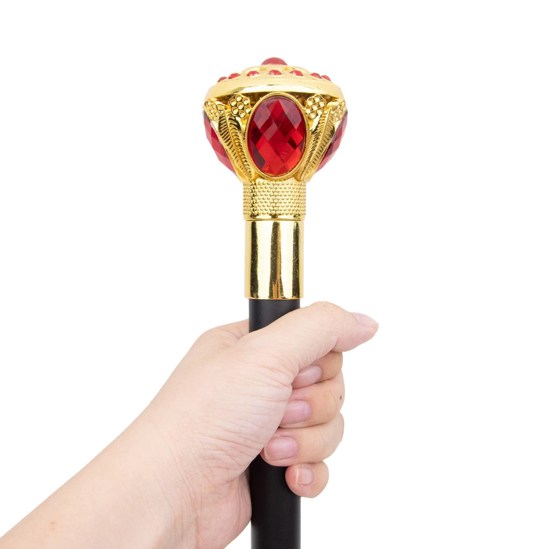 Gold and red steampunk cane elegant