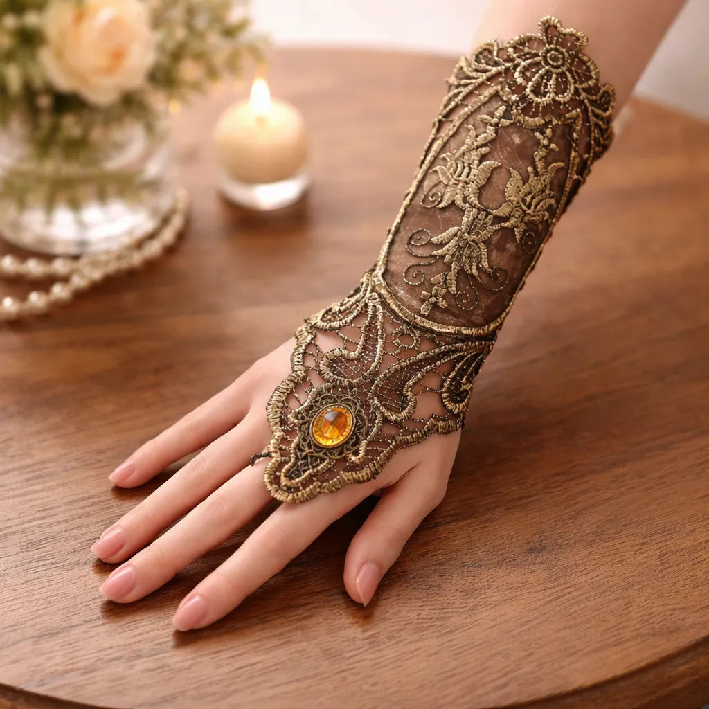 Golden Steampunk Gloves