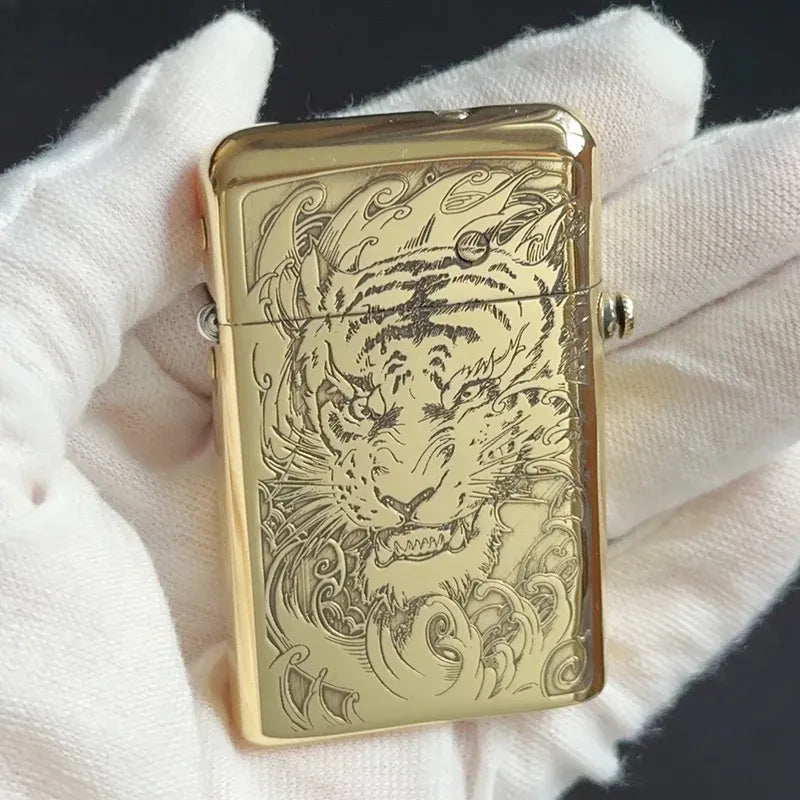 Golden Tiger Steampunk Lighter
