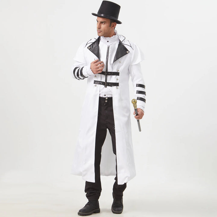 Gothic Black Trench Coat Style