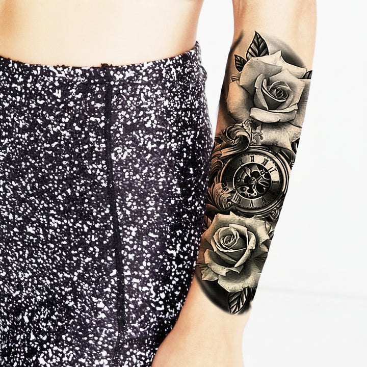 Gothic Roses Steampunk Tattoo