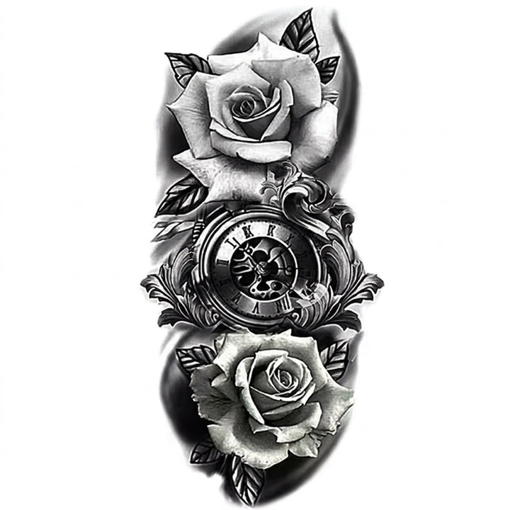 Gothic Roses Steampunk Tattoo stylish