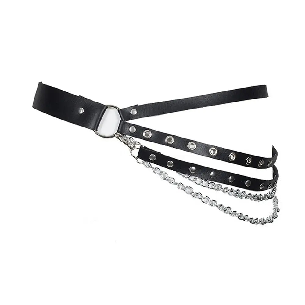 Gothic Steampunk Belt with Chains Design