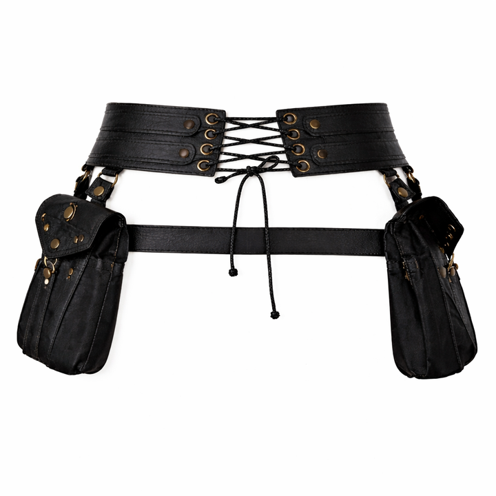 Gothic Steampunk Double Bag Belt Adjustable