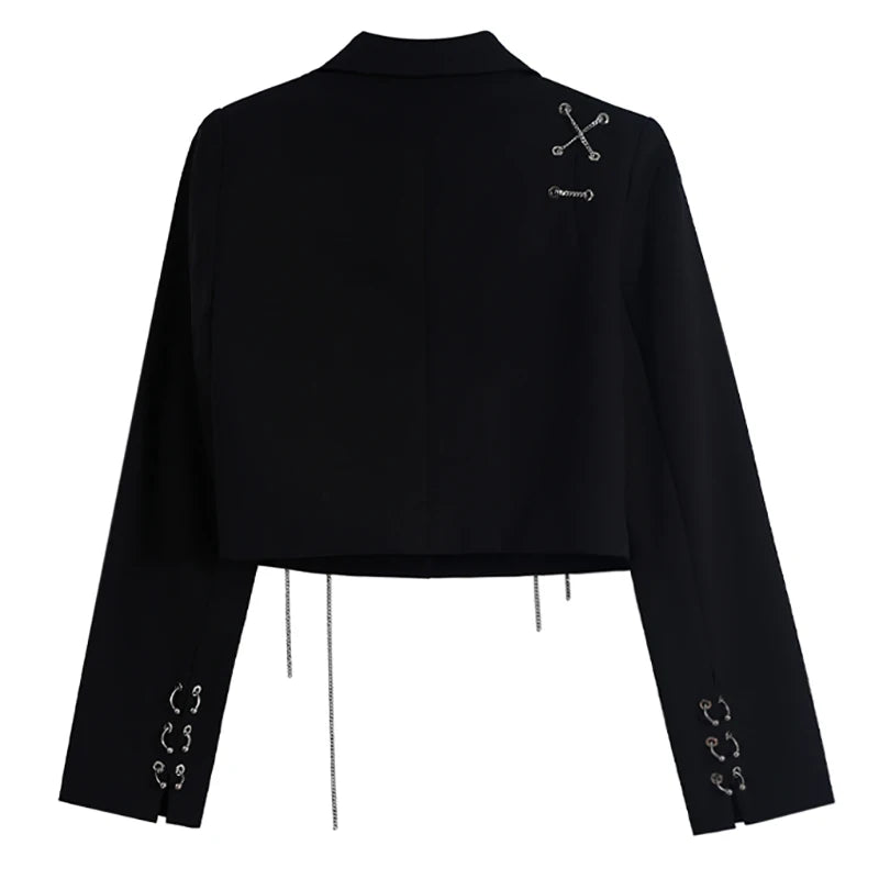Gothic Steampunk Jacket With Metal Chains bold