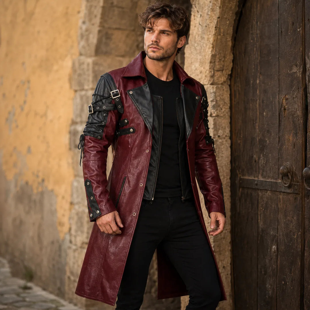 Gothic Steampunk Leather Coat