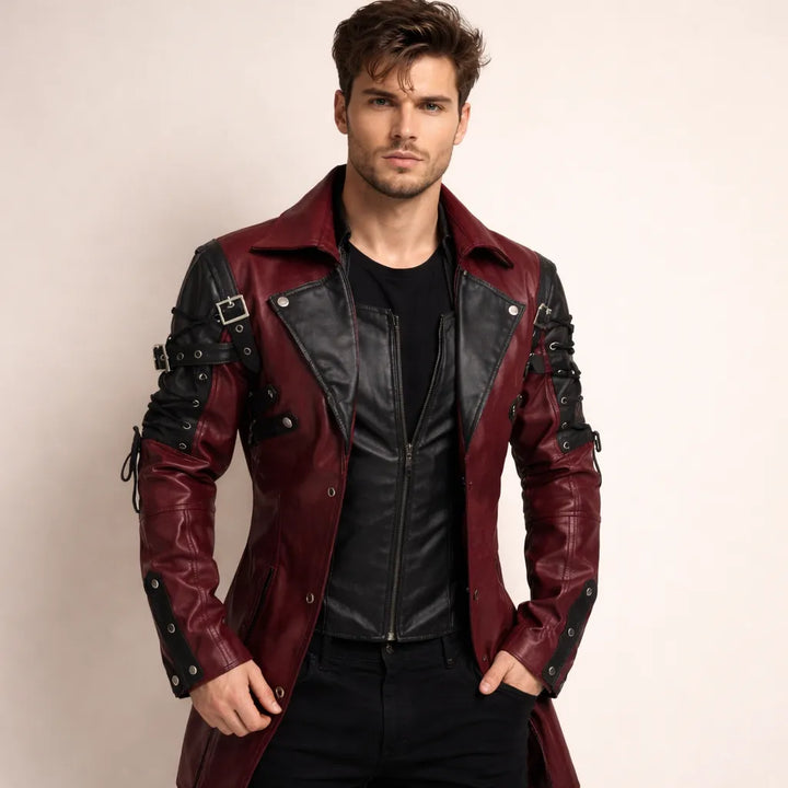 Gothic Steampunk Leather Coat