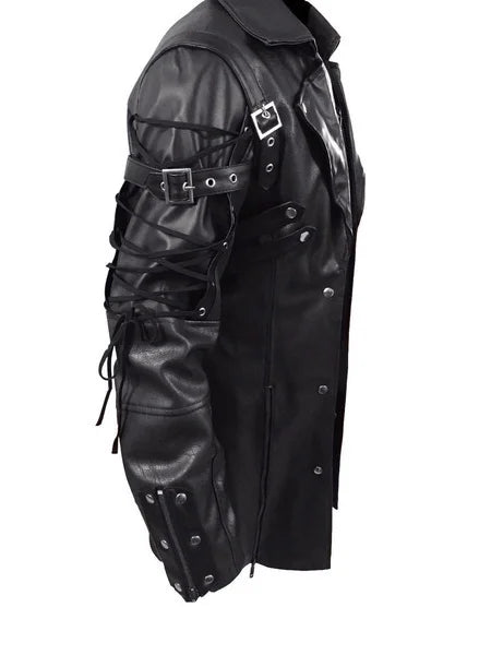 Gothic Steampunk Leather Coat Classy
