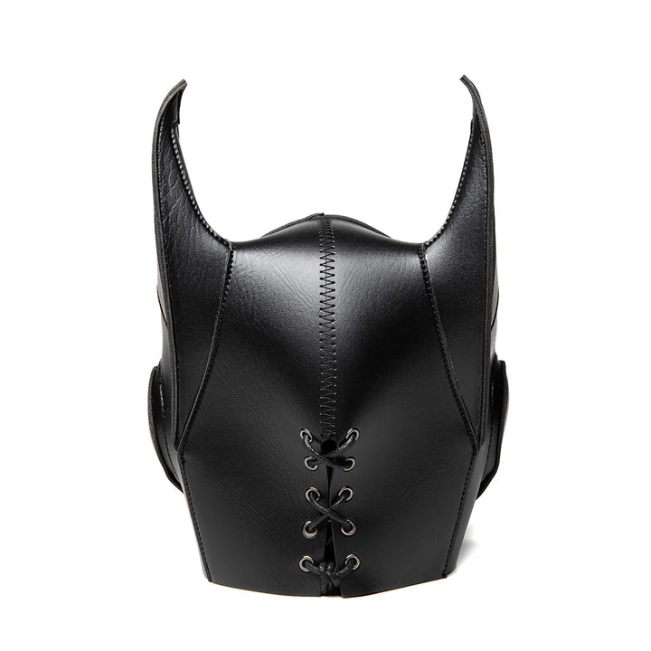 Gothic Steampunk Leather Mask Back