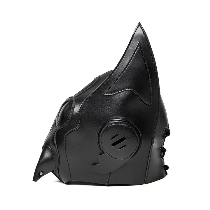 Gothic Steampunk Leather Mask Black