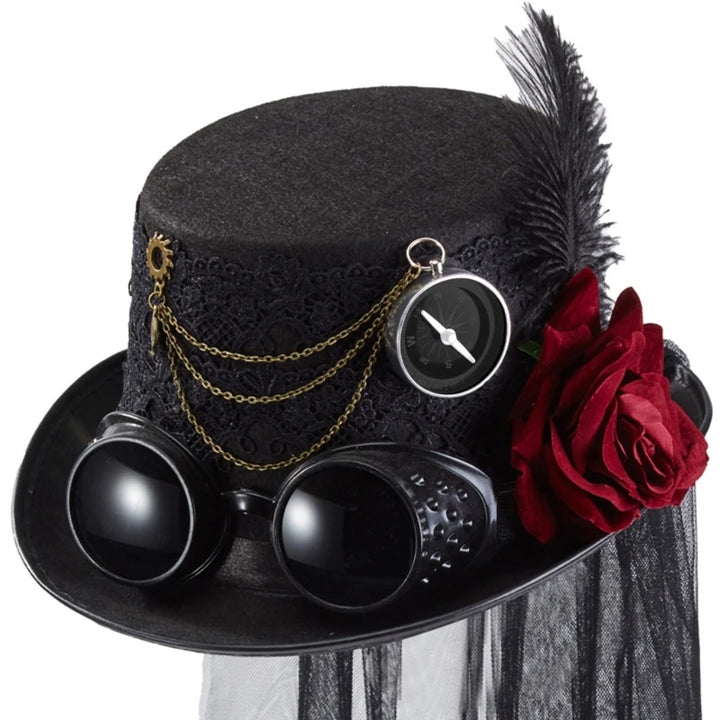 Gothic Steampunk Lolita Hat Rose Flower – gothic aesthetic