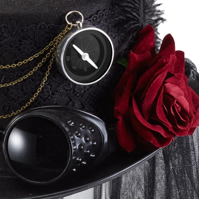 Gothic Steampunk Lolita Hat Rose Flower – vintage look
